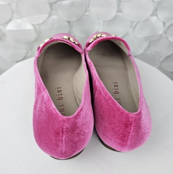 Gianni Bini Buckle Velvet Pink Flat Loafers Size 7 - Picture 12 of 12
